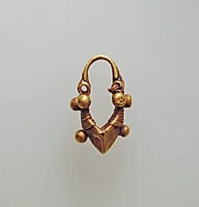 Earring, boat-shaped by Unknown Artist