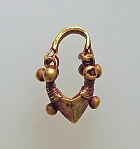 Earring, boat-shaped by Unknown Artist
