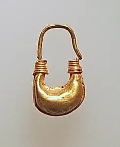Earring, boat-shaped by Unknown Artist