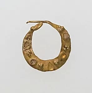 Earring, crescent-shaped by Unknown Artist