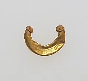 Earring, crescent-shaped by Unknown Artist