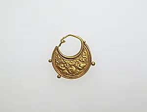 Earring, crescent-shaped by Unknown Artist