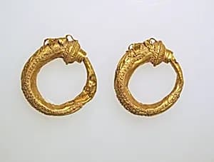 Earring, trumpet-shaped by Unknown Artist