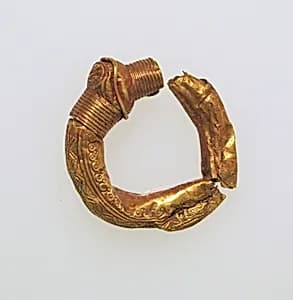 Earring, trumpet-shaped by Unknown Artist