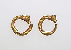 Earring, trumpet-shaped by Unknown Artist