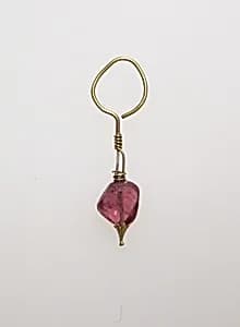 Earring with garnet by Unknown Artist