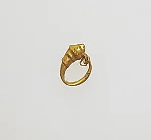 Earring with head of lion by Unknown Artist