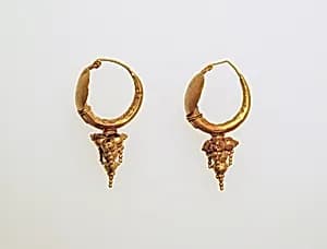 Earring with hook and eye by Unknown Artist