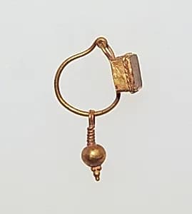 Earring with pendant by Unknown Artist
