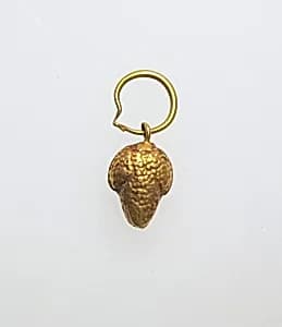 Earring with pendant of grapes by Unknown Artist
