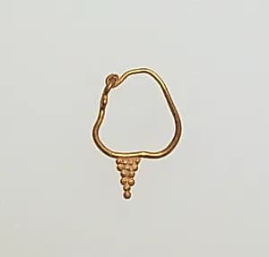 Earring with pyramid of balls by Unknown Artist