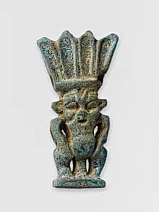 Faience amulet of Bes image by Unknown Artist