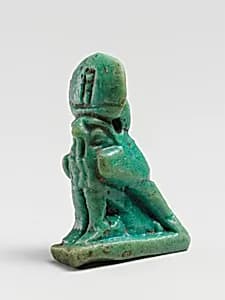 Faience amulet of Ra Horakhty by Unknown Artist