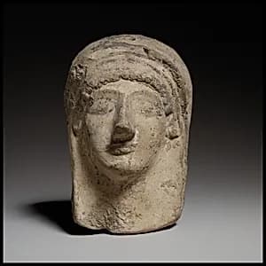 Female protome-mask by Unknown Artist