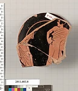 Fragment of a terracotta kylix by Aberdeen Painter