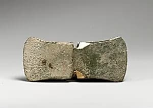 Fragmentary bronze double axe by Unknown Artist