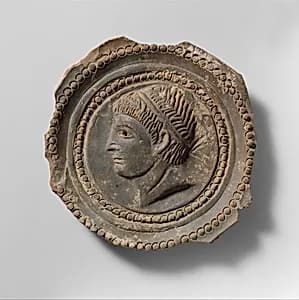 Fragmentary terracotta bowl with tondo by Unknown Artist