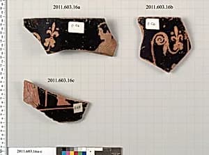 Fragments of a terracotta skyphos by Unknown Artist
