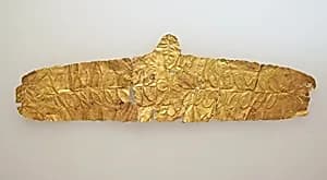 Frontlet of gold leaf by Unknown Artist