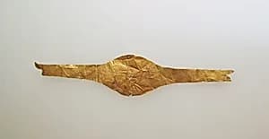 Frontlet of gold leaf by Unknown Artist