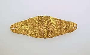 Frontlet of gold leaf by Unknown Artist