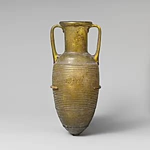 Glass amphora (jar) by Unknown Artist