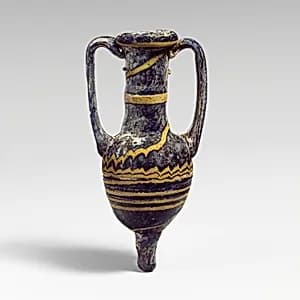 Glass amphoriskos (perfume bottle) by Unknown Artist