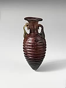 Glass amphoriskos with horizontal ribs by Unknown Artist