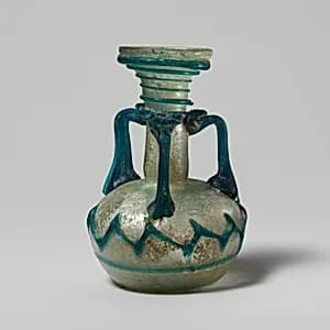 Glass bottle with handles by Unknown Artist