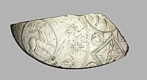 Glass bowl fragment by Unknown Artist
