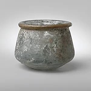 Glass bowl with painted lid by Unknown Artist