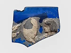 Glass cameo cup fragment by Unknown Artist