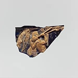 Glass cameo cup (scyphus) fragment by Unknown Artist