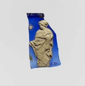 Glass cameo cup (scyphus) fragment by Unknown Artist