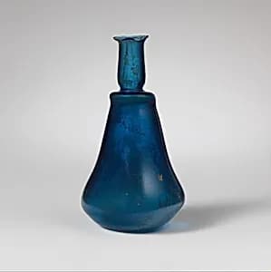 Glass carinated perfume bottle by Unknown Artist