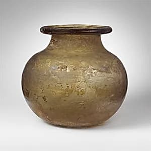 Glass cinerary urn by Unknown Artist