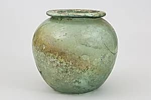 Glass cinerary urn (olla) by Unknown Artist