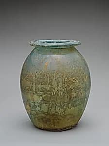 Glass cinerary urn (olla) by Unknown Artist