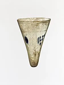 Glass conical beaker or lamp by Unknown Artist