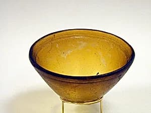 Glass conical bowl by Unknown Artist