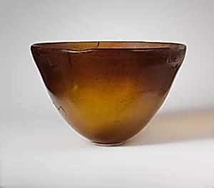 Glass conical bowl by Unknown Artist