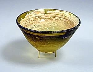 Glass conical bowl by Unknown Artist
