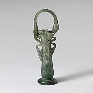 Glass cosmetic flask (kohl tube) by Unknown Artist