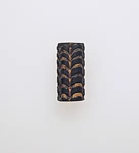 Glass cylindrical bead by Unknown Artist