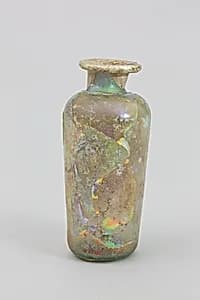 Glass cylindrical bottle by Unknown Artist
