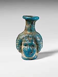 Glass double head flask by Unknown Artist