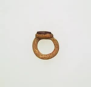 Glass finger ring by Unknown Artist