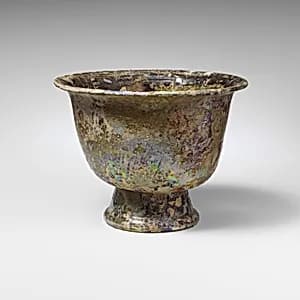 Glass footed bowl by Unknown Artist