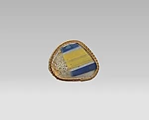 Glass gold-band mosaic fragment by Unknown Artist
