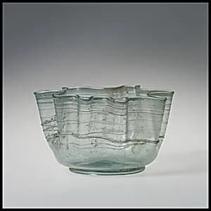 Glass handkerchief bowl by Unknown Artist